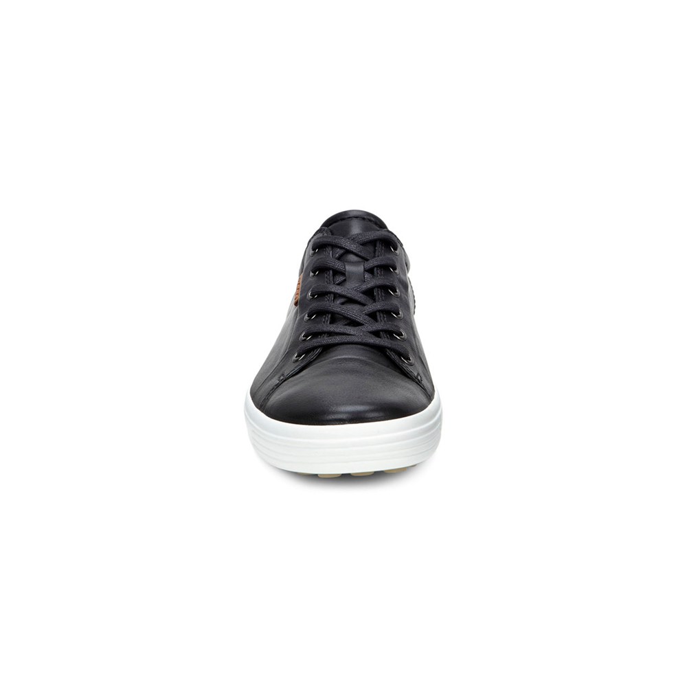 Mens Sneakers - ECCO Soft 7S - Black - 6720BWYRQ